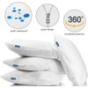 Waterproof Pillow Case Protector with Zipper 4 Pack Standard Size 20 x 26 inch White Pillow Protectors Feather Proof Pillow Covers Encasement Pillow Case