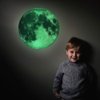 Glow in The Dark Moon Wall Decals 30cm Luminous Art Sticker at Night, Removable Adhesive Wall Decal for Kids Boy and Girl Bedroom