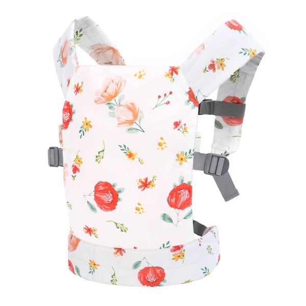 XADP Doll Carrier Backpack Front and Back Carrier Filled Animal Carriers for Little Girls, Doll Accessories, White Flower