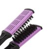 Double Brush Comb,ANGGREK Comb For Straightening Hair Hair Straightening Plywood Soft Prevent Static Comb Clamp Hair Brush Straightener with Ergonomic Handle