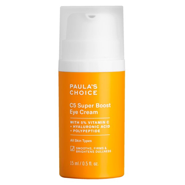 Paula's Choice C5 Super Boost Eye Cream with 5% Vitamin C, Hyaluronic Acid & Peptides, for Puffy Eyes, Dark Circles, Fine Lines & Crow’s Feet, 0.5 Fl Oz
