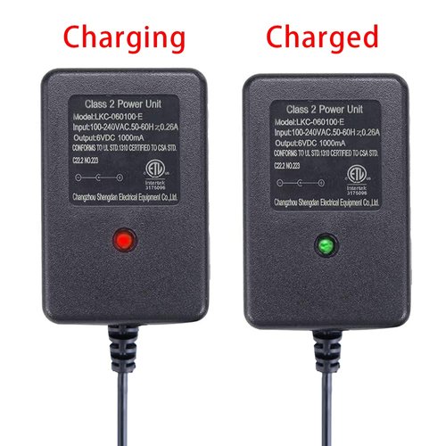 6V Charger for Ride on Toys, 6V Battery Charger for Kids Ride on Car, 6 Volt Charger for Power Wheels Electric Ride-Ons Accessories