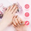 20PCS Wudu Nail Rings with 120PCS Adhesive Nail Tabs ，Wudu Nail Rings for Acrylic Nails Non-Tarnish Adjustable No Glue No Adhesive Women Gift Ring Set for HALAL NAILS, Nail Art Decoration