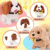 SUPERGFS Plush Toys Puppy Electronic Toy Walking and Barking Dogs Tail Wagging Interactive Dog Toy for Kids Christmas Birthday Gift for Toddlers Girls 3 4 5 6 Year Old