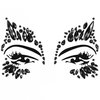 U-Goforst Face Gems Stick On - Black Face Jewels Stick On Halloween Makeup, Halloween Costumes for Women, Self Adhesive Glue Face Rhinestone Stickers Festival Cosplay Dress Up Face Jewelry Accessories