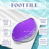 GABOX Nano Glass Pro Foot File - Callus Remover for Feet - Heel Foot Scrubber Dead Skin Exfoliator - Pedicure SPA Tool for Women & Men - Removedor de Callos en Los Pies - Crystal Purple
