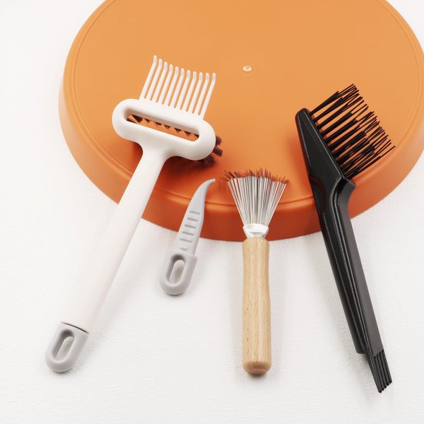 3 Pieces Hairbrush Cleaning Brush Tool Hair Brush Remover Rake Comb Cleaner Brush 3-in-1 Comb Cleaner Mini Hair Brush for Removing Hair Dust Home and Salon Use,Hair Brush Maintenance