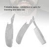 Stainless Steel Beard Comb, Folding Metal Pocket Comb Folding Pocket Moustache Shaping Comb for Men