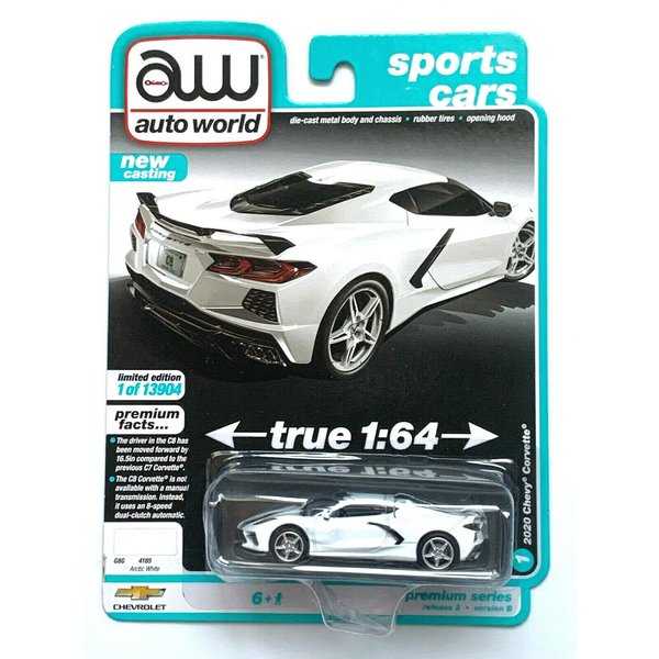 Auto-World 2020 Chevy Corvette, Sports Cars [White]