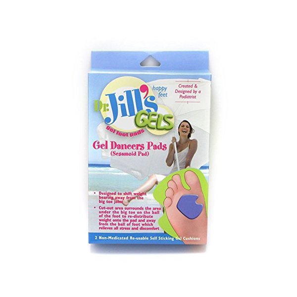 Dr. Jill's Double Thick Gel Dancers Pads, 1/4" Right, 2/Box