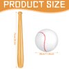 Lewtemi 3 Pcs Set of Baseball Beach Ball Baseball Bat Inflates, Including Beach Ball Baseball and 2 Inflatable Baseball Bat, Kids Baseball Party Favors for Pool Beach(Brown Color)