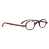 Eyekepper Small Oval Round Reading Glasses Vintage Mini Reader Eyeglasses for Men Women Reading with Spring Hinges Tortoise Frame +1.75