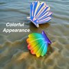 Fosrisix Colorful Seashell Hair Clips Set for Women and Girls, Glitter Rainbow Mermaid and Ocean-Inspired Accessories, Cute Clips Beachy Hairstyle Essentials