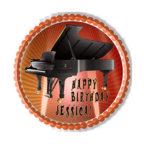 Piano Steinway & Sons - Edible Cake Topper - 10" round