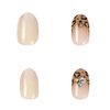 Kiss New York Press and Go False Nails Press On Nails Full Cover Nails Tips with Self Adhesive Tabs (Leopard French)