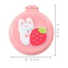 Pink Rabbits Travel Hair Brush Pocket Comb with Mini Mirror Portable Compact Folding Hair Brushes Round Mini Compact Massage Comb for Girls and Women, Styling Tools and Appliances, Hair Combs (2H965)