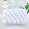 OSVINO Bath Pillow Thick Comfy Drainage for Jetted Tub Spa Cushion with 8 Suction Cups, White, 7.5"x11.5"x2"