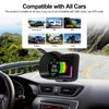 Head Up Display HUD F16 with OBD2 + GPS Dual System Digtial Speedometer, 3.5" IPS Smart Gauge, Speed, Voltage, Engine RPM, OverSpeed Warning, Water Temperature, Turbo Pressure for Cars After 2008