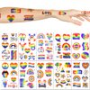 10 Sheet Pride Rainbow Tattoo Sticker Temporary Tattoo Gay Pride Parade Body Painting Party Celebration Personality Decoration Party Supplies