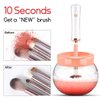 DOTSOG Makeup Brush Cleaner,Electric Makeup Brush Cleaner Machine with 8 Rubber Collars,Deep Cosmetic Automatic Brush Spinner for all brushes,Wash and Dry in Seconds, with 50ml Makeup Brush Cleanser
