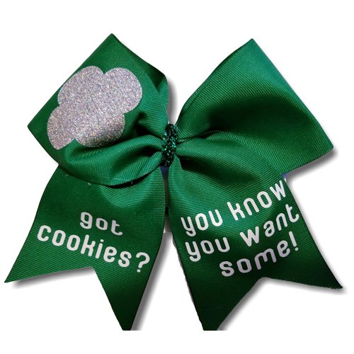 Custombows4U Green Got Cookies? You Know You Want Some! Girl Scouts Hair Bow