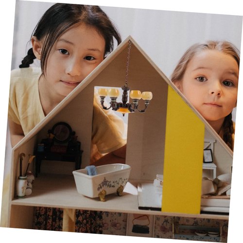 Toyvian Dollhouse Lights Miniature Light Model Toy Mini Ceiling Lamp Dollhouse Pendant Light Dollhouse Furniture Mini Chandelier Light Fixture Toys Retro Toys Lamp Model Led Wall Lamp