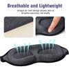 YIVIEW Sleep Mask for Side Sleeper, Block Out Light 100%, Eyelash Extensions Friendly 3D Contoured Sleeping Eye Mask, Soft Breathable Night Blindfold with Adjustable Strap, Lightweight Eye Cover Gray