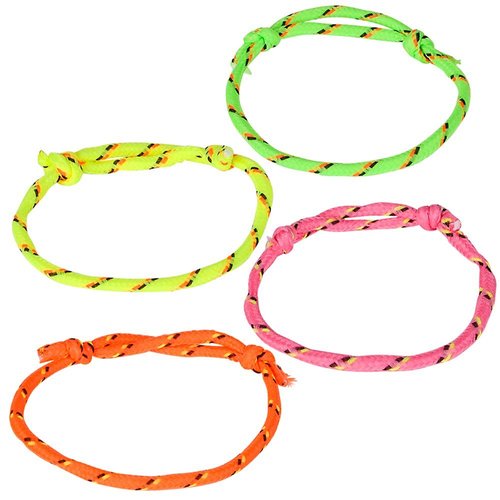 Bedwina Friendship Bracelets For Kids - (pack Of 144) Neon Adjustable Woven Rope Friendship Bracelets Bulk For Girls And Boys - Classroom Prizes For Kids Birthday Party Favors & Goodie Bag Stuffers