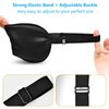 Sleep Mask Silk Eye Mask Sleeping Blindfold for Nap Night Daytime Rest Adjustable Sleep Cover Eye Shade for Women Men, Block Out Light Blackout Elastic Soft Comfort for Travel Yoga Nap (Black)