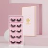 DYSILK False Eyelashes Mink - Strip Lashes 5 Pairs 6D Faux Eyelash Wispy Lashes Cat Eye Fake Eyelashes Natural Look Fluffy Lash Reusable Lash Extension Kit | 004-16.7mm