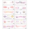 HAIIDOAK Face Temporary Tattoos, 12 Sheets of Waterproof Face Tattoos for Birthday Party, Assorted Birthday Theme Stickers for Girls and Women