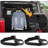 2PCS Roll Bar Coat Hanger Clothes Hook for Jeep Wrangler CJ YJ TJ LJ JK JKU JL JLU JT Sports Sahara Freedom Rubicon & Unlimited X 2/4 Door (Black)