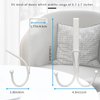 FYY Over The Door Hooks - 2 Pack Door Hangers with Sponge Pad Prevent Scratches Heavy Duty Organizer Hooks for Living Room, Bathroom, Bedroom, Kitchen Hanging Clothes, Robe, Towels, Hats, Bags White