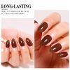Imtiti Jelly Gel Nail Polish, 15ML Coffee Brown Sheer Jelly Gel Polish Soak Off LED UV Nail Gel Polish Brown Translucent Gel Nail Polish Nail Starter Manicure Salon Nail Kit