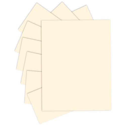 50 Sheets Thick Cardstock, 250GSM Blank Cardstock for Invitations, for DIY Projects, Greeting Card Making, Printing, Postcards, Photos (Cream, 5x7 inches)