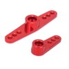 2Pack ShareGoo 25T Metal Servo Horn M3 Threads Steering Servo Arm Server Rocker Compatible with Futaba Savox Power HD HSP MG995 MG996 Servos Motor 1/8 1/10 RC Car Truck,Red