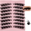 Fluffy Cat Eye Lash Clusters 12-20MM Thick Cluster Eyelashes Extensions D Curl Wispy Individual Lashes 80 PCS DIY Cluster False Eyelashes at Home, by Anforlin