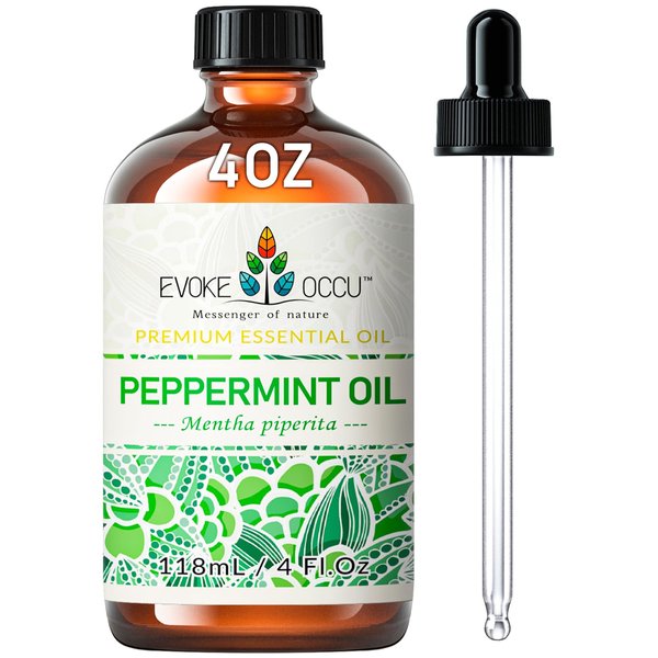 EVOKE OCCU 4 FL Oz Peppermint Oil, for Cleaning and Air Freshening - 118ML