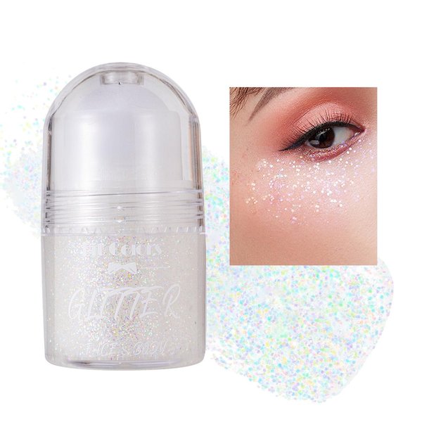 Roll-on Body Glitter Gel, Mardi Gras Mermaid Sequins Holographic Face Glitter Paint， Hair Glitter Gel Festival Accessories,Rave Party &Halloween Body Glitter Makeup for Women (#04)