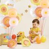 Faccito 63 Pcs Sun First Birthday Party Balloons Boho Rainbow Sunrise Latex Balloons First Trip Around the Sun Party Decorations Half Sun Sunshine Balloons for Birthday Baby Shower Decoration Supplies