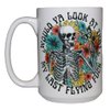 Funny Coffee Mugs For Women Large Sarcastic Cute Skelton Mug Reusable Adult Humor Cup Gifts For Coffee Lover Oversized Ceramic, Novelty Tea Unique