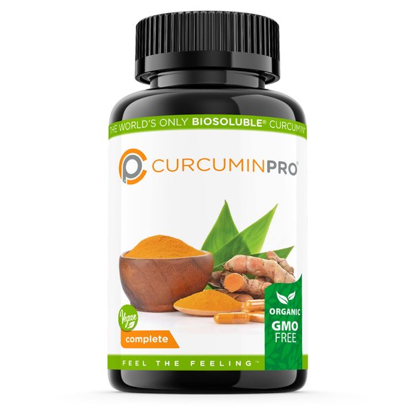 CurcuminPro Complete Vegan | BioSoluble Brown Rice Protein & Organic Turmeric Curcumin | Joint & Muscle Support | 60 Count