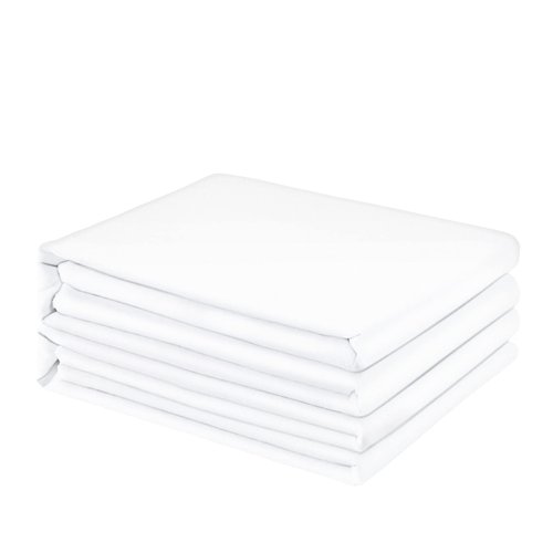 FreshCulture Twin Flat Sheets Only 2 Pack - Hotel Quality Flat Bed Sheets - Brushed Microfiber - Ultra Soft & Breathable - Wrinkle-Free - Easy Care - Flat Sheets Only Twin Size (White)