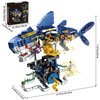CSNRHG Mechanical Shark Building Block Set with Rotatable Link Components and Display Stand Marine Animal Model Birthday for Boys Age 8-12 Adults Mechanical and Ocean Enthusiasts 734 Pieces