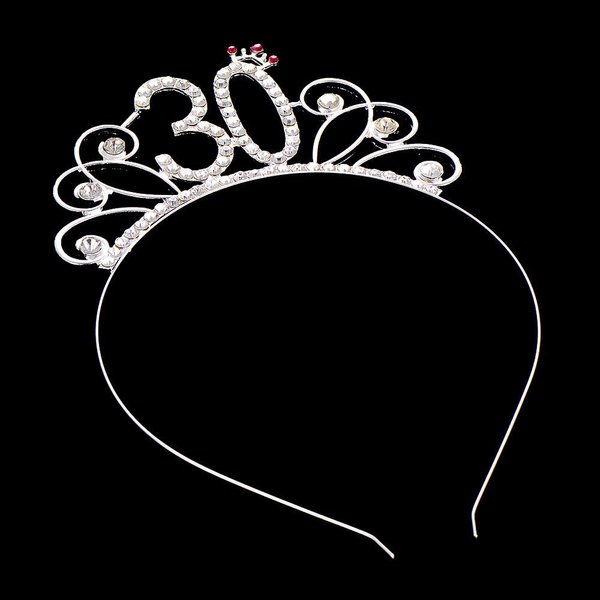 IETOSY 30th Birthday Headbands Tiara,30th Birthday Crown Princess Queen Party Headband for Women Girls,30th Birthday Party Hair Accessories Decorations Supplies