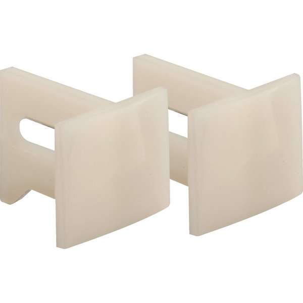 Prime-Line N 7015 Plastic Pocket Door Bottom Guide, 1-1/8 Inch, White, Set of 1