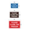 Signs ByLITA Classic Framed Please Close The Freezer Door or Wall Sign | Eco-Friendly Home Sign (Red) - Small