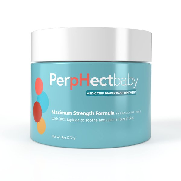 PerphectBaby Maximum Strength Medicated Diaper Rash Ointment with 40% Zinc Oxide. Rapid Relief Soothing and Prevention, Paraben & Dye Free. 8 Oz