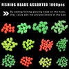Fishing Beads Assortment Set 1000pcs Fishing Bait Eggs Soft Plastic Oval Round Shape Glow Beads Mix Color Fishing Tackle Fishing Rig Bead Saltwater