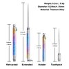 SanThree Titanium Toothpick EDC Tool, Portable Reusable Metal Toothpicks Gifts for Women Men Girlfriend Boyfriend, Multicolor